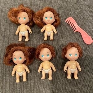 Vintage 1992 Tyco Quints Dolls - Red/Auburn Hair      toy toys kids girls babies